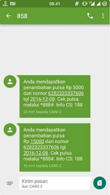  Pelanggan cerdas pun dapat pulsa gratis dari tukang tipu