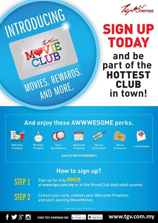 TGV Cinemas Movie Club Benefits