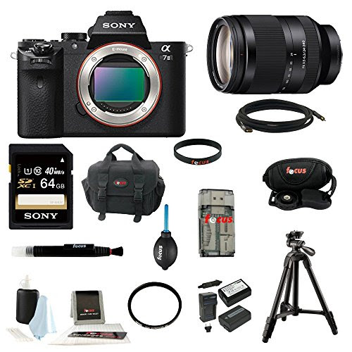 Sony Alpha ILCE7M2B ILCE-7M2B ILCE7M2/B a7II Interchangeable Digital Lens Camera - Body Only + Sony SEL24240 FE 24-240mm F3.5-6.3 OSS Full-frame E-mount Telephoto Zoom Lens + Sony 64GB SDXC Memory Card + Deluxe Accessory Kit