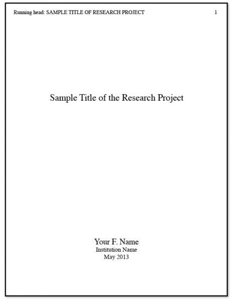 sample research paper title