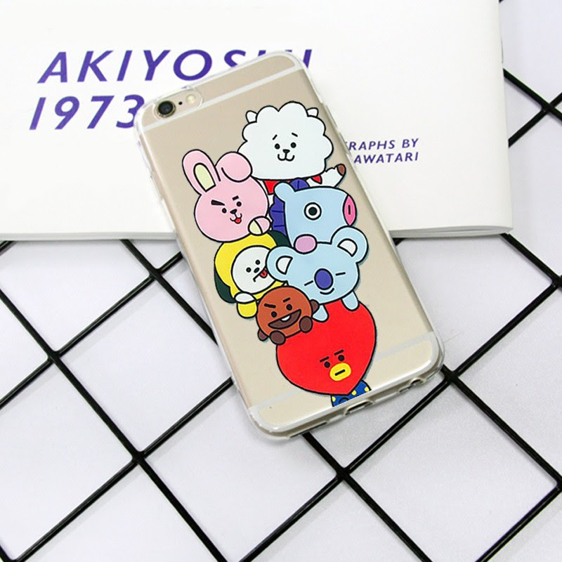 BT21 พิมพ์ปกหลังสำหรับ iPhone Android