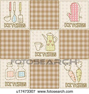 Stock Illustration of kitchenware, pattern, patterns, pattern 