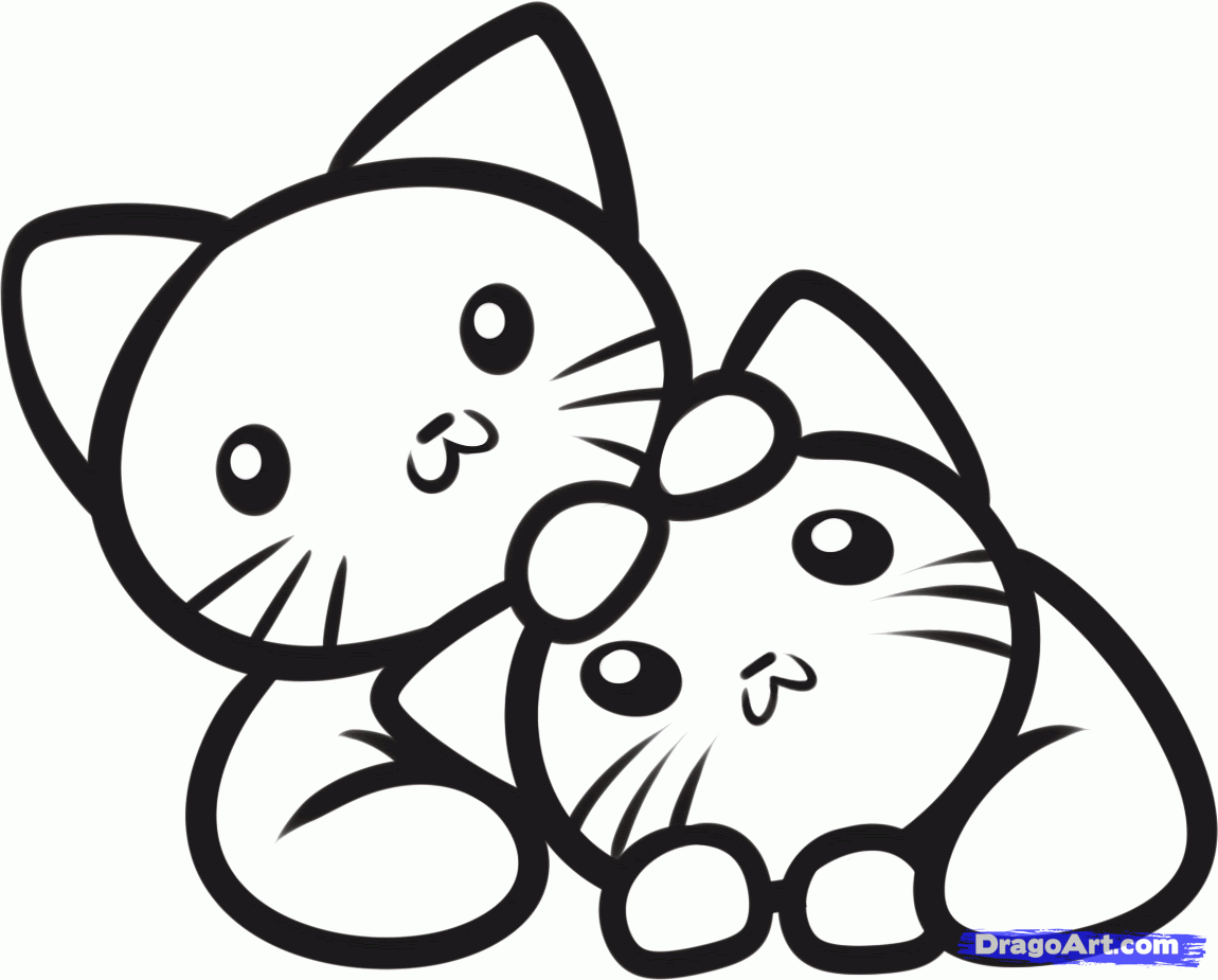 Puppies And Kittens - Coloring Pages For Kids And For ...