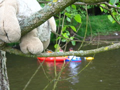 Looking at the kayaks - Flapser goes kayaking in the Amblève - Ardennes, Belgium - 19 May 2007