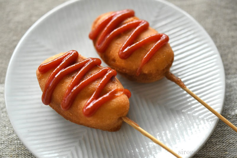 アメリカンドッグのレシピ 小麦粉から生地作り 牛乳不使用 白ごはん Com