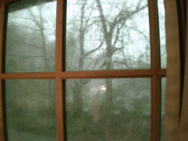 There was a giant storm today.  The rain came down in sheets.