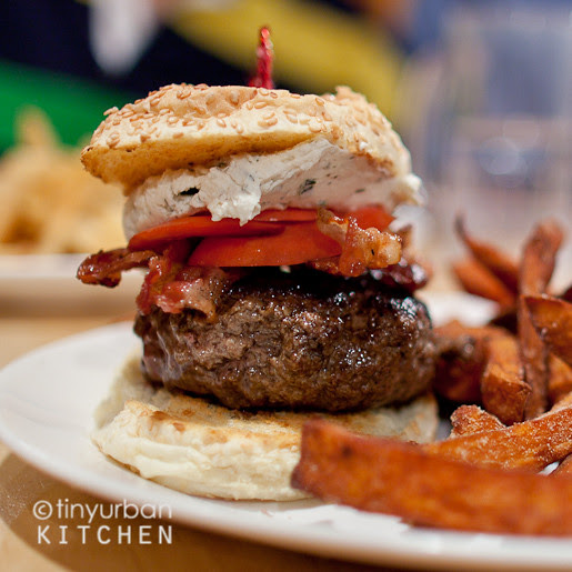 Bartley's Yuppie Burger (boursin, bacon)