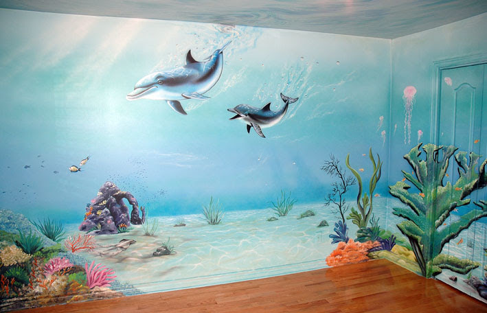 Murale Chambre d aquarium murale par Yvon Pelletier Murale Chambre d aquarium murale par Yvon Pelletier