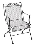 Set of 2: Meadowcraft Glenbrook Action Patio / Outdoor Dining Chair - Charcoal Powder Coated Finish