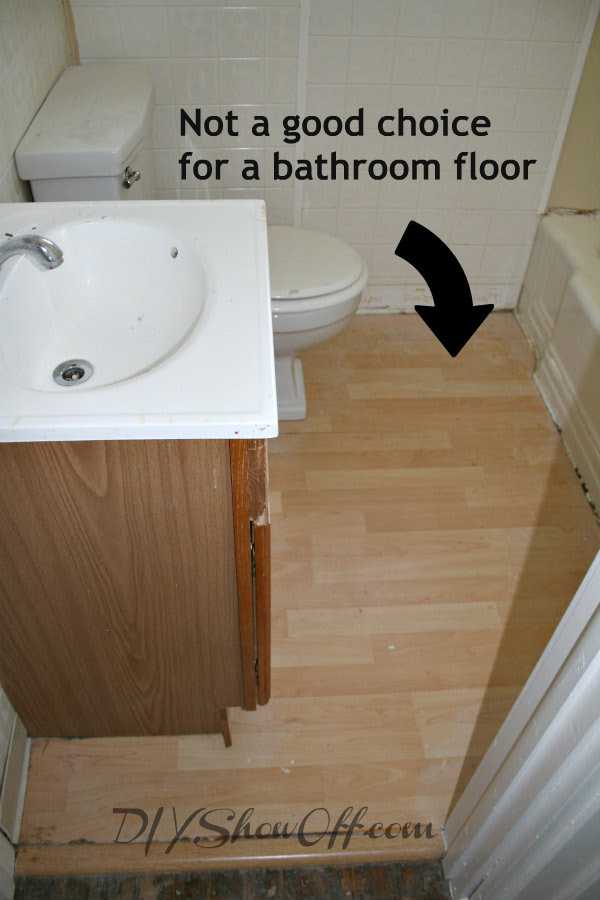 How to tile a bathroom floorDIY Show Off \u2122 \u2013 DIY Decorating and Home Improvement Blog