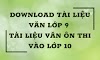 Đề cương ôn tập thi vào lớp 10 môn ngữ văn