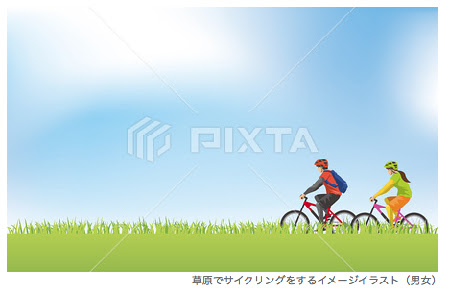 きんともイラスト作品集 サイクリング イラスト素材