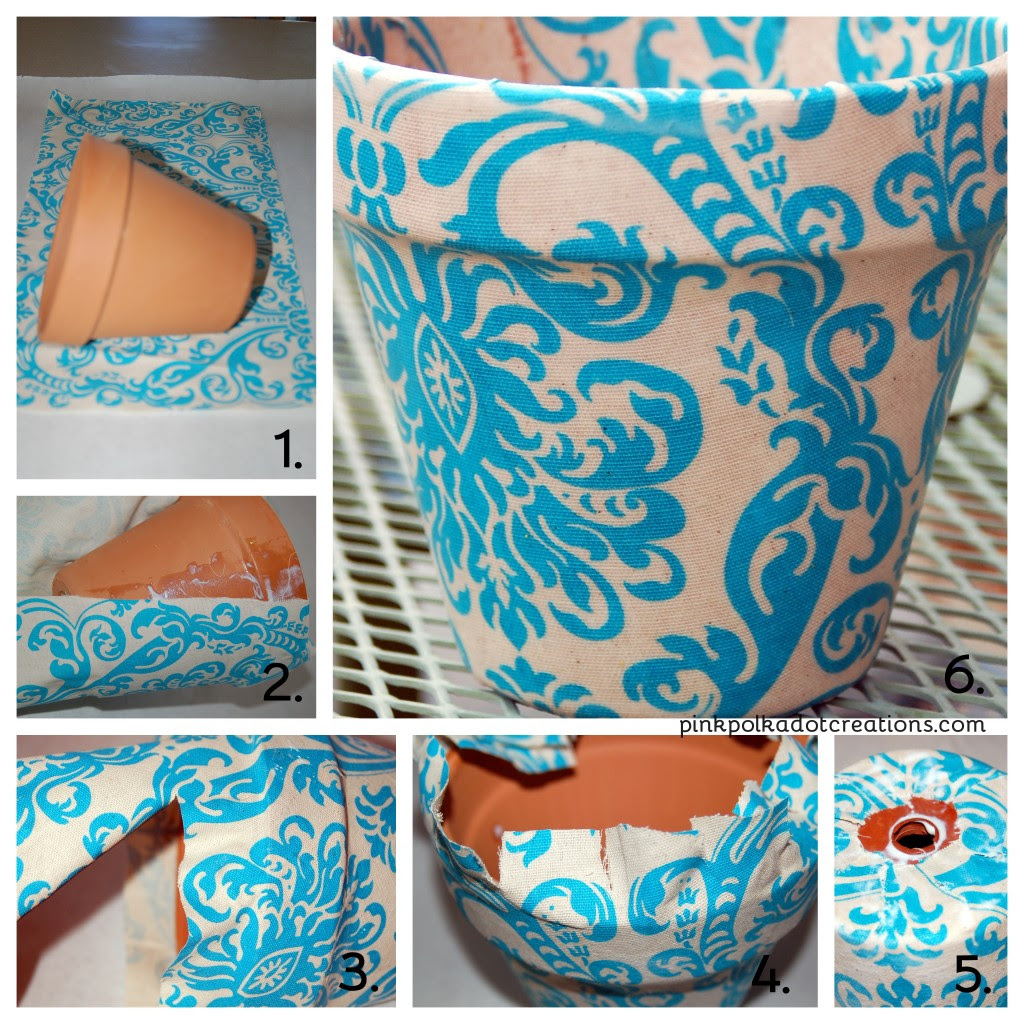 fabric pot with candy bouquet