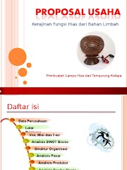 24+ Contoh Proposal Usaha KERAJINAN Fungsi Hias Dari Bahan Limbah PDF