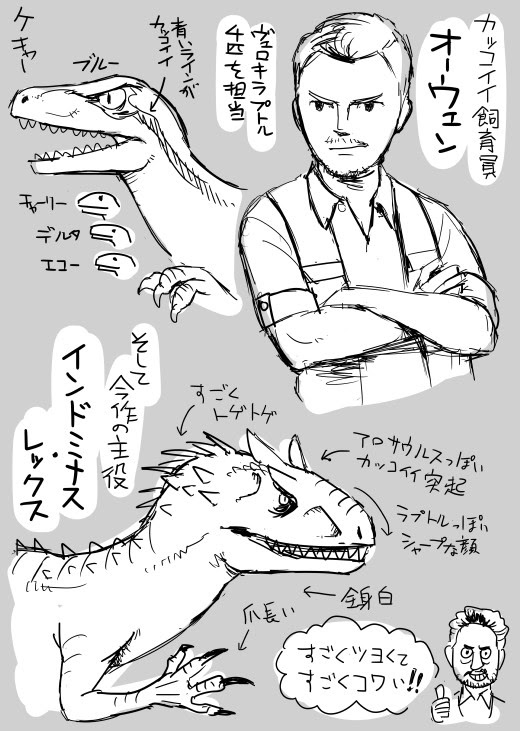 ジュラシックワールドを観た イラストの慶弔