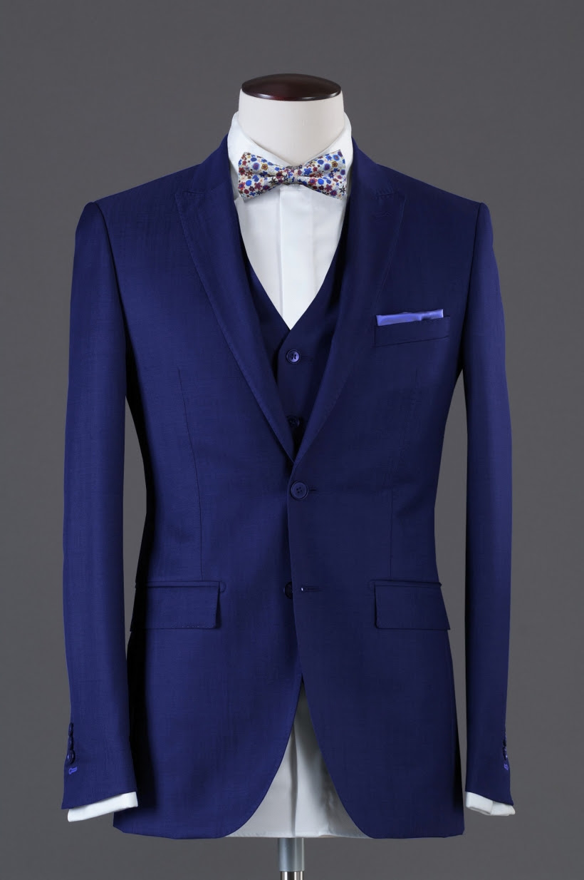 Costume 3 pièces bleu roi - Karl Math