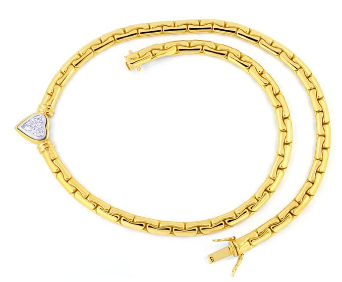 Originalfoto DIAMANTKOLLIER 2,40 HERZ RIVER-E VVS1 18K GOLD 145.000€