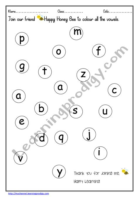  free preschool and kindergarten vowels worksheetcolour the vowels