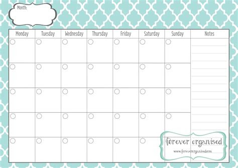  monthly calendar to print templates free printable