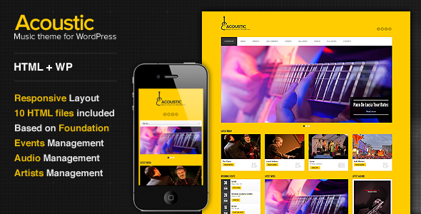 Acoustic - Premium Music WordPress Theme - Entertainment WordPress
