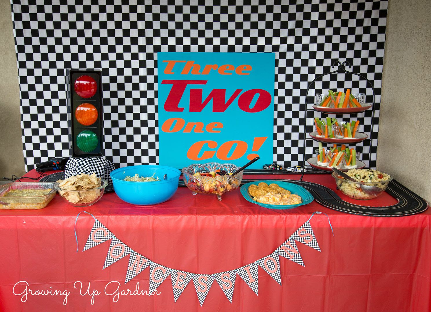 Colorful Race Car Party