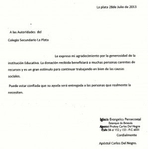 Cartas de agradecimiento por donación - Ejemplos De