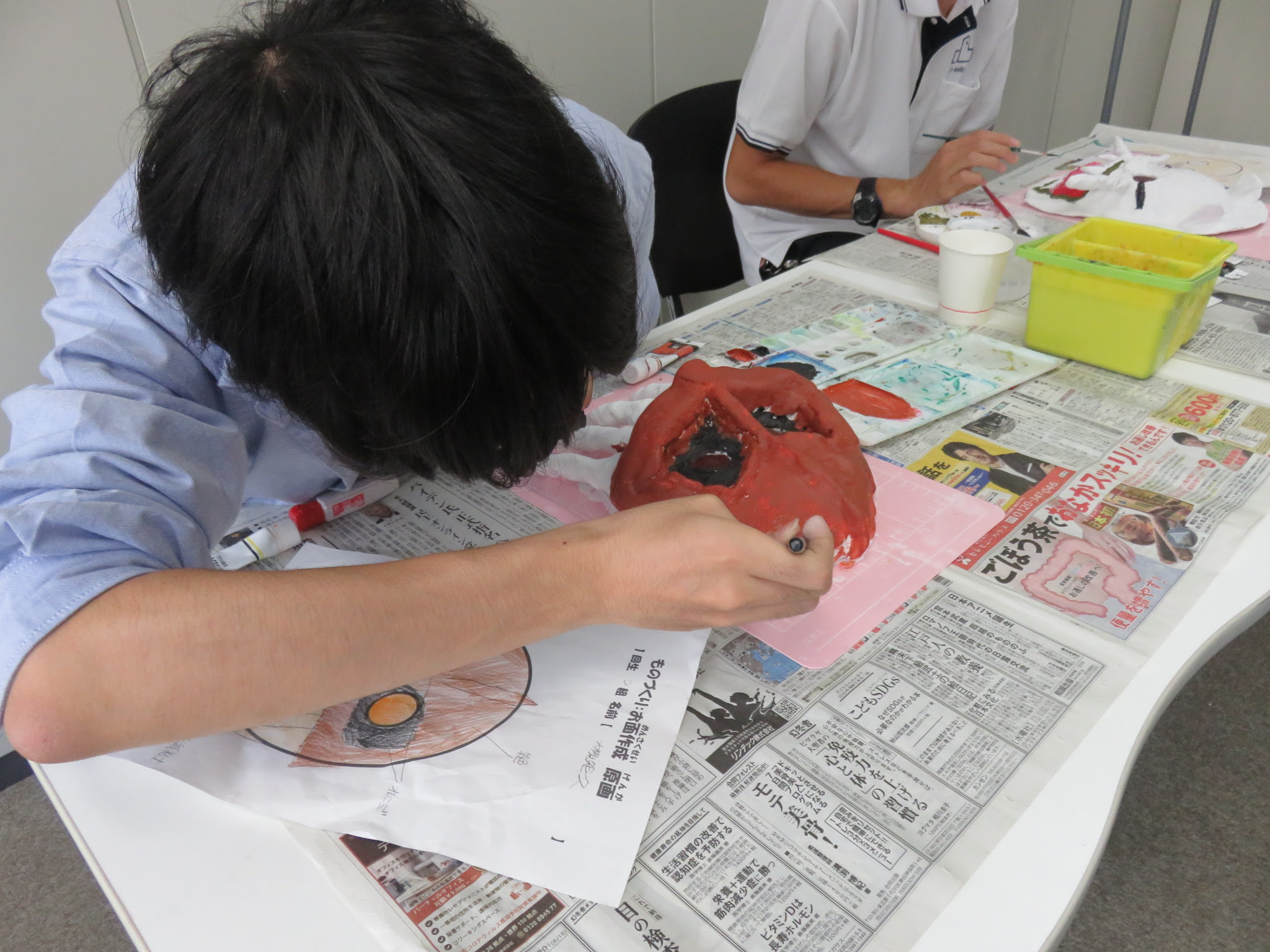 物づくりの授業でのお面の制作 エルカレ日記 エルカレッジおおさかのブログ L S College エルズカレッジ おおさか
