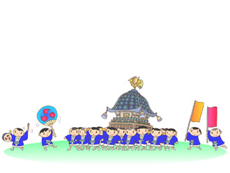 無料イラスト アップロード 生活のイラスト お祭り 神輿 会社で使う 無料ビジネス素材