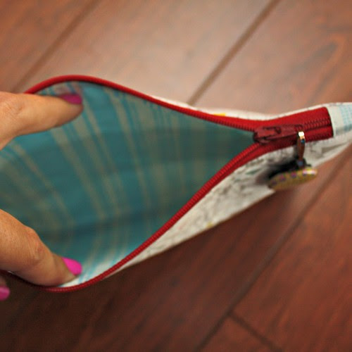 Feather pouch interior