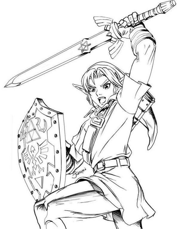 Download Zelda Coloring Page Printable