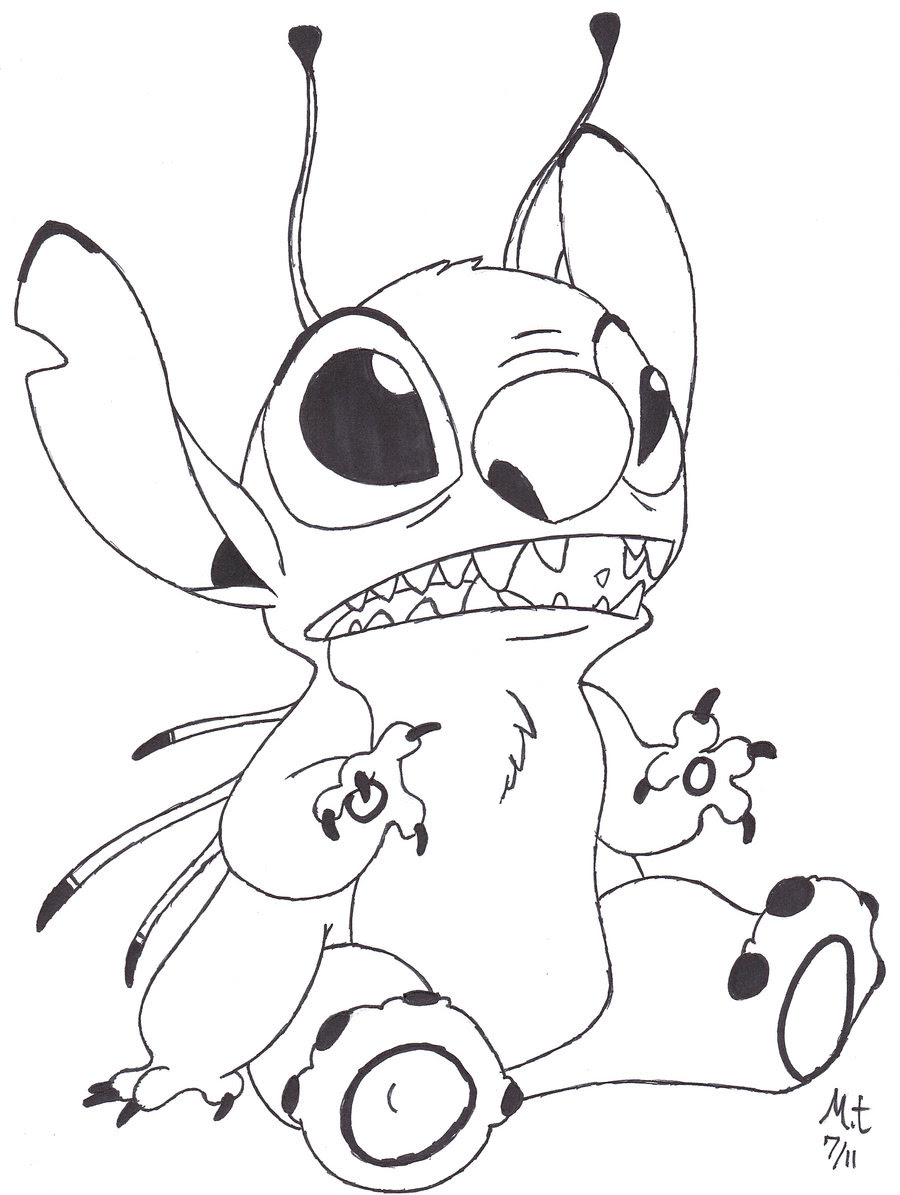 Image Coloriage stitch gratuit