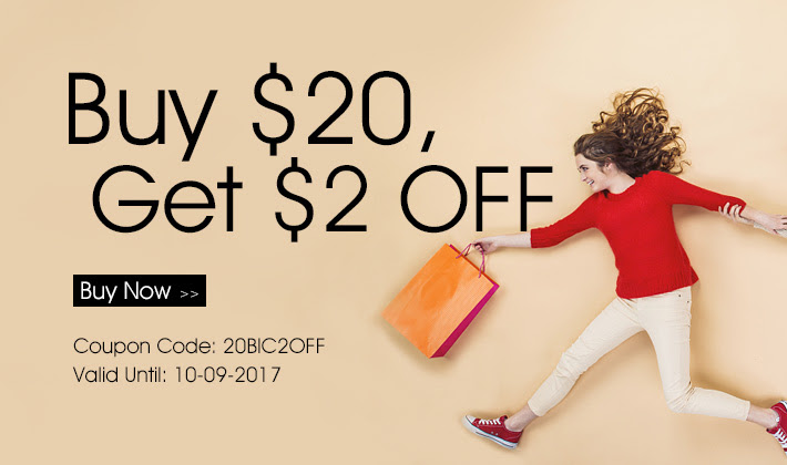 Big Sale! Purchase $20 will be minus $2! General discount. No usage limitations! Time is limited!