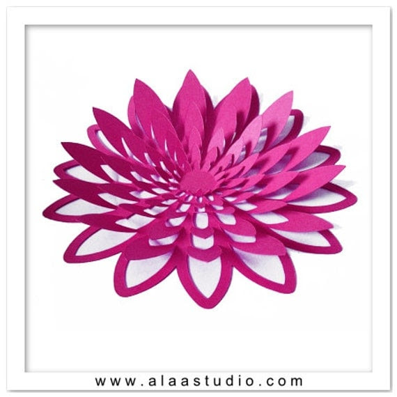 Download Large 3D pop out flower cutting file in SVG DXF PDF by ...
