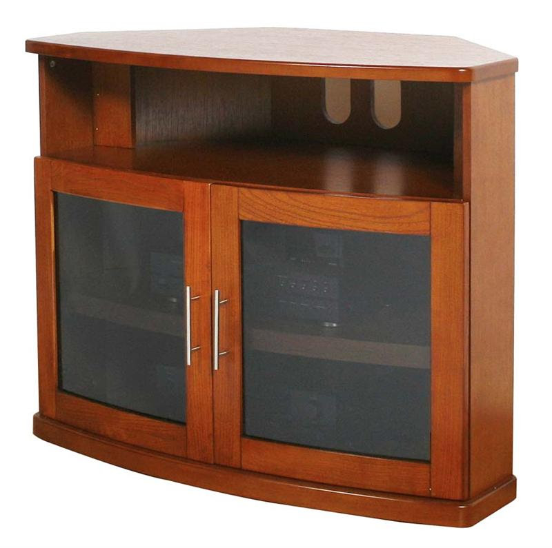 Plateau Newport Series Corner Wood TV Cabinet with Glass ...
