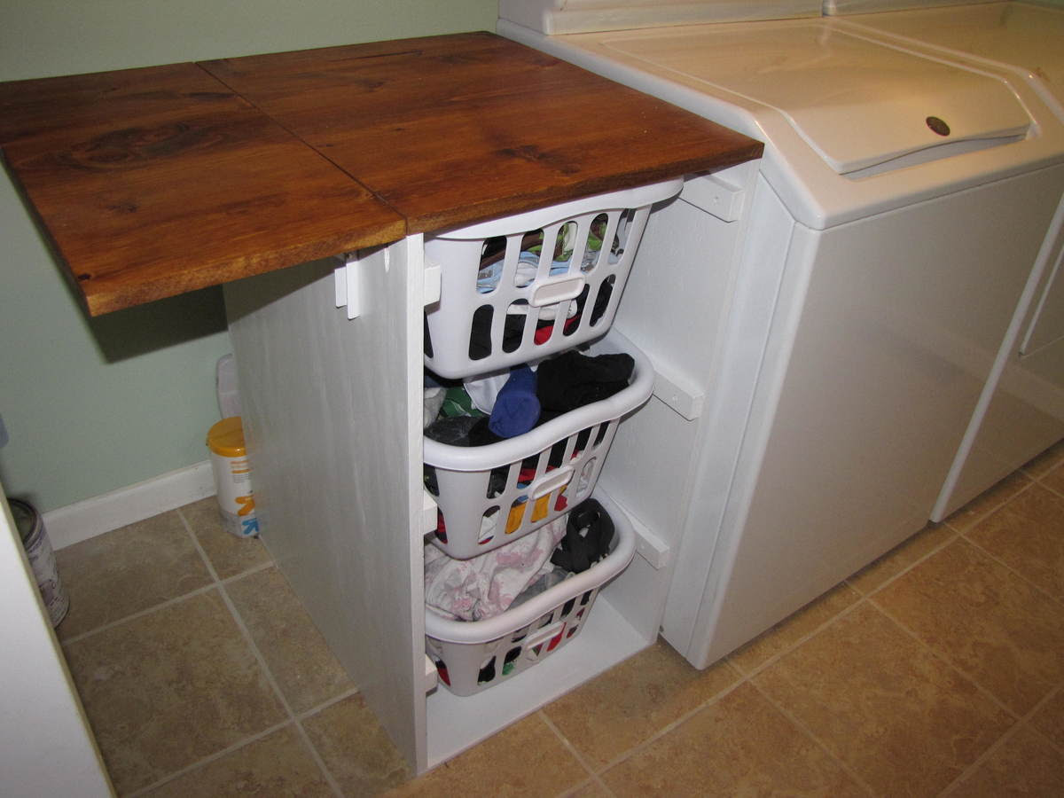 Shorter Brook laundry basket dresser with folding table | Do It ...