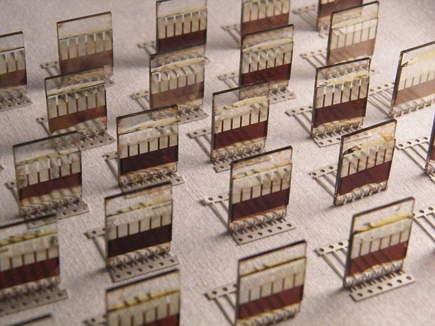 Scientists from Sheffield have developed low-cost, spray-on solar cells that can be applied to small surfaces (pictured) in a similar way to paint. The cells are made of a material called perovskite, which is cheap to produce and, when used as a spray, produces very little waste