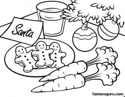 Printable Christmas gingerbread cookies for santa coloring pages - Free Printable Coloring Pages ...