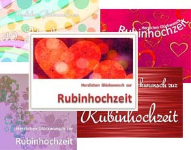 Vorlagen Karten Zur Rubinhochzeit Zum Ausdrucken