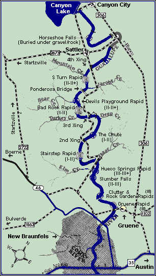 Guadalupe River Public Access Map