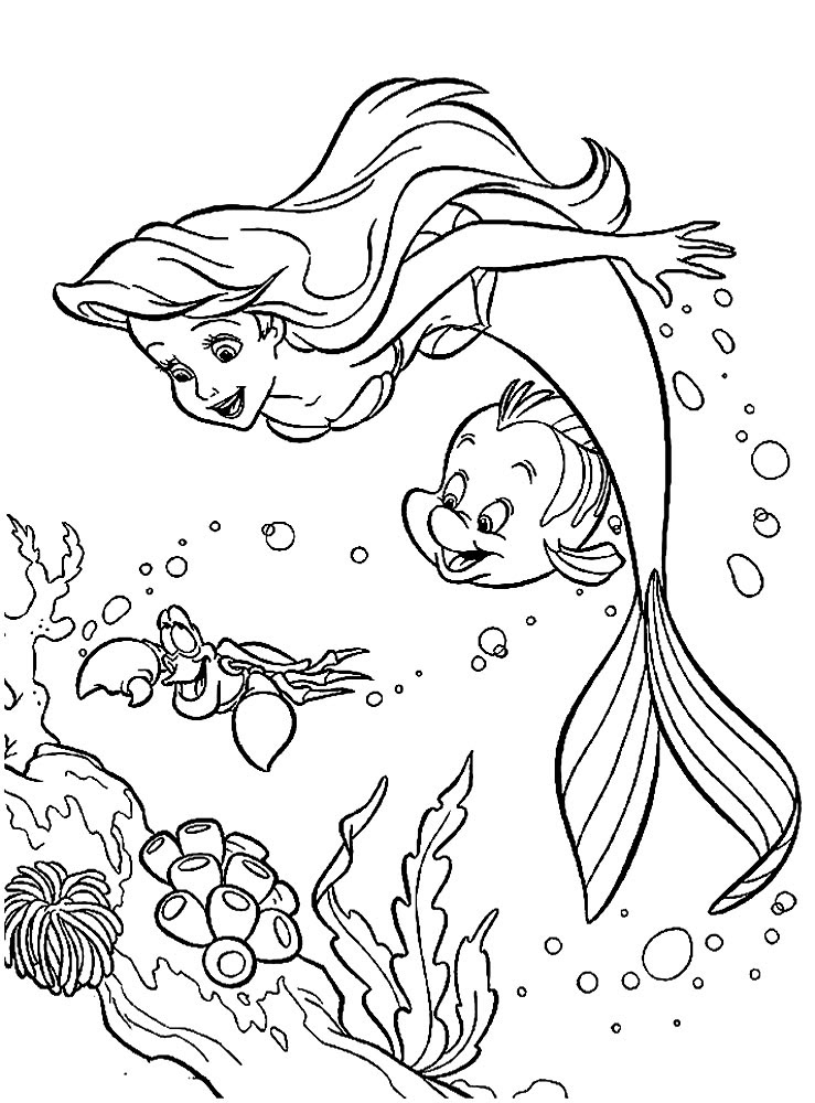 Ariel the Little Mermaid coloring pages for girls to print ...