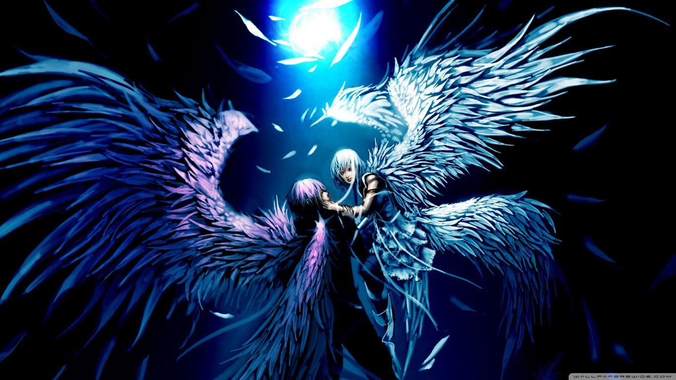 Two Angels Love Anime ❤ 4K HD Desktop Wallpaper for 4K Ultra HD