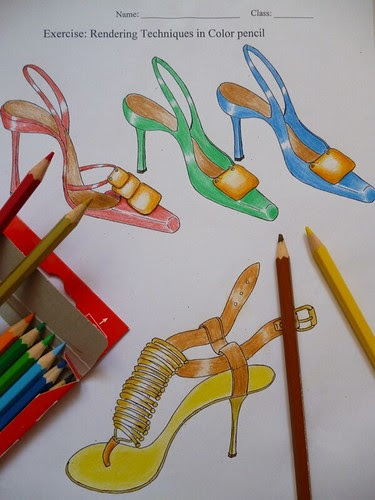 colouring with colour pencils