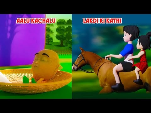 Lakdi ki kathi | Aloo Kachaloo Beta Kahan Gaye They | Popular Hindi Children Songs | Rhymes for kids