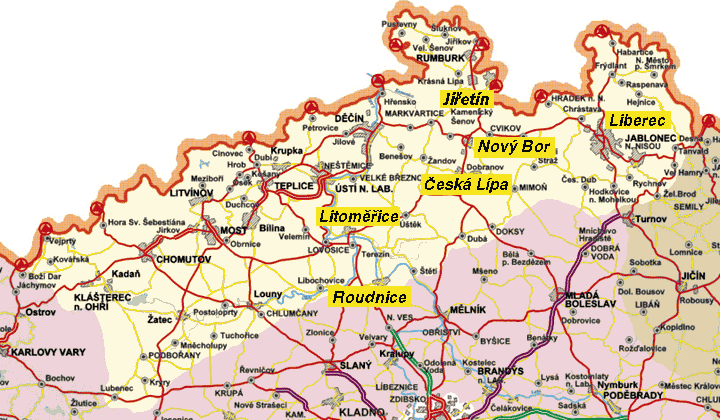 mapa severní čechy Mapa Severní čechy | adviseurmakelaar mapa severní čechy