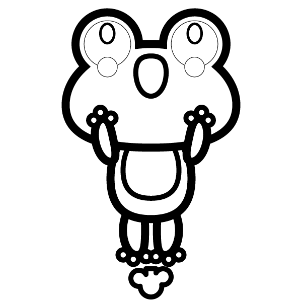 ジャンプしているかわいいカエルの無料イラスト 商用フリー オイデ43