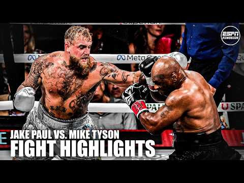 Jake Paul vs. Mike Tyson FIGHT HIGHLIGHTS 🥊 | ESPN Ringside
