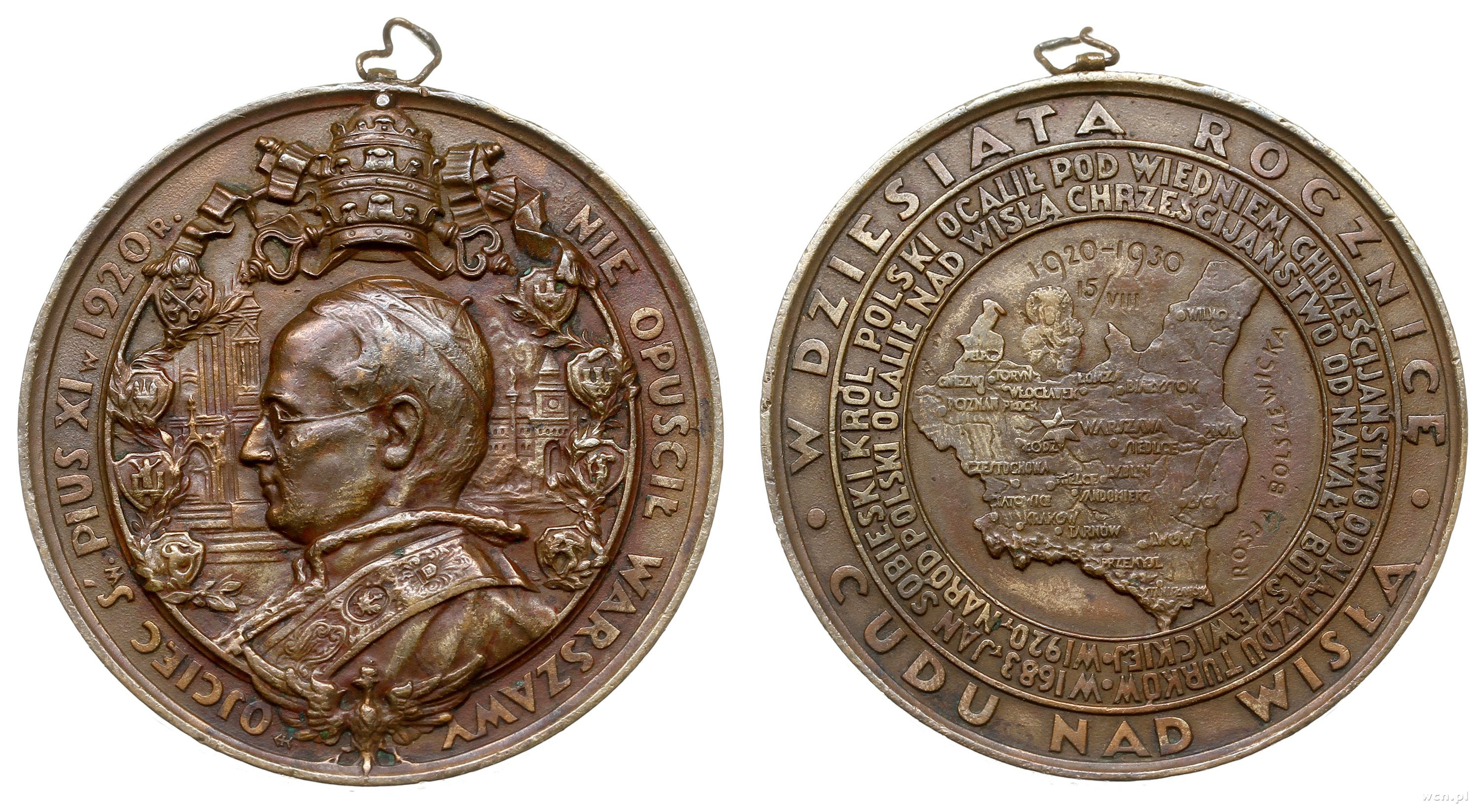 Cud nad Wisłą - medal z zawieszką autorstwa Stefana Rufina ...