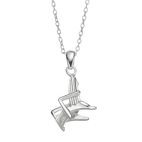 Sterling Silver Adirondack Chair Pendant Necklace