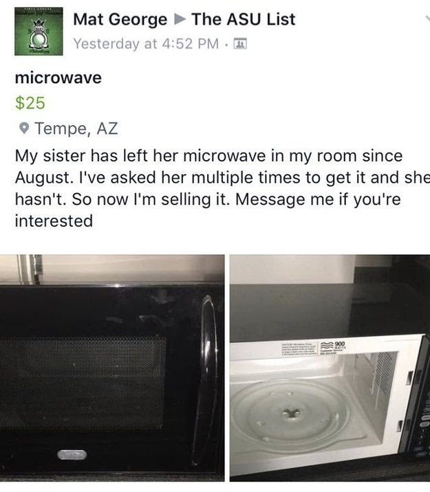 George told BuzzFeed News that last Tuesday he posted this advertisement on Facebook.