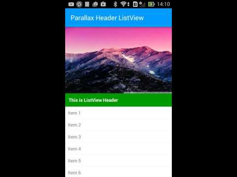 ListView with Parallax Header Android